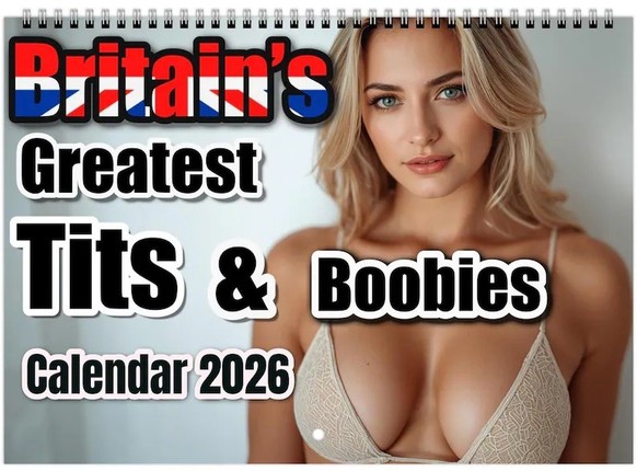 Britain&amp;#039;s Greatest Tits &amp;amp; Boobies Calendar 2026 
(Ja es handelt sich um Vogel-Arten) 

https://www.etsy.com/listing/4386342433/funny-rude-2026-calendar-for-him-with