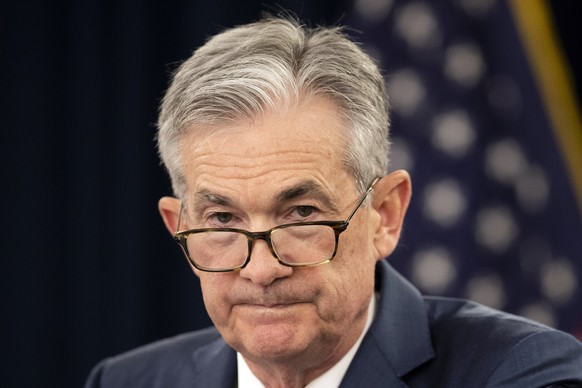 FILE - In this July 31, 2019, file photo, Federal Reserve Chairman Jerome Powell speaks during a news conference following a two-day Federal Open Market Committee meeting in Washington. (AP Photo/Manu ...