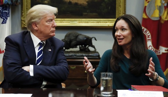 Donald Trump et Brooke Rollins. (AP Photo/Carolyn Kaster)