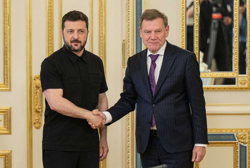 Volodymyr Zelenskyy et Johann Wadephul à Kiev, le 30 juin.