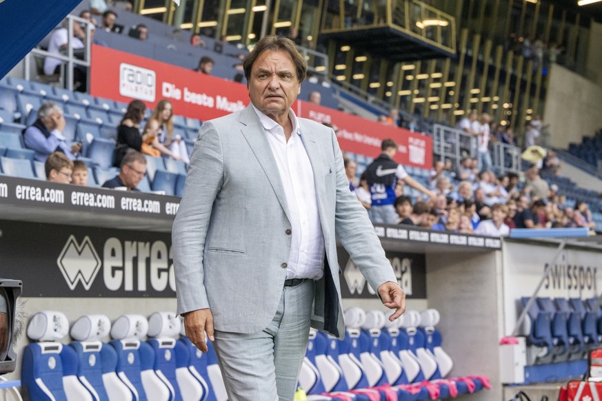 Der Praesident des FC Sion, Christian Constantin vor dem Super League Meisterschaftsspiel zwischen dem FC Luzern und dem FC Sion vom Samstag, 3. August 2024 in Luzern. (KEYSTONE/Urs Flueeler)
