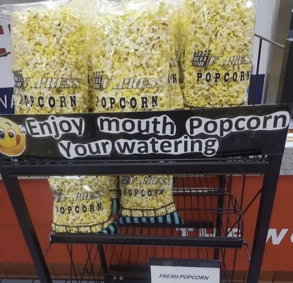 Lustige fails: Popcorn Design