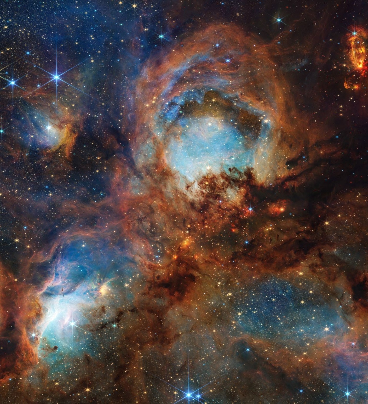 NASA’s James Webb Space Telescope Inspects Cat’s Paw
NASA’s James Webb Space Telescope team released this image of the Cat’s Paw Nebula on July 10, 2025, in honor of the telescope’s third anniversary. ...