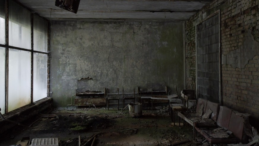 L'entrée de l'hôpital de Pripyat. Bienvenue.