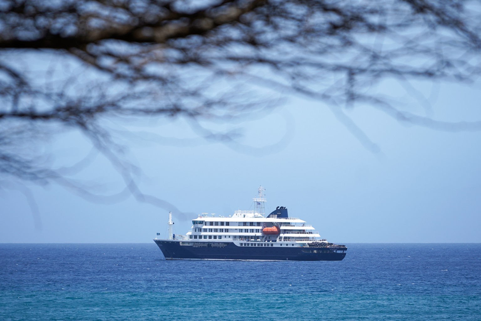 The MV Hondius cruise ship is anchored at a port in Praia, Cape Verde, Monday, May 4, 2026. (AP Photo/Arilson Almeida)
South Africa Hantavirus