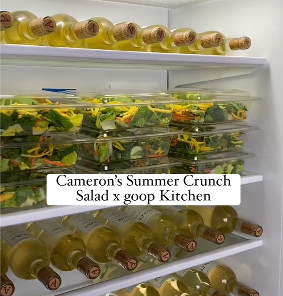 Après l'association «wine &amp; cheese», voici «wine and salad». C'est moins fun.