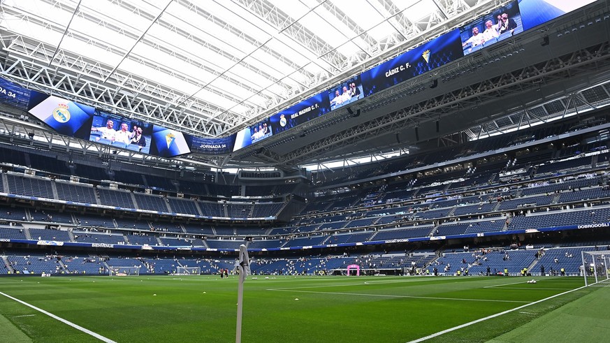 MADRID, SPAIN - MAY 04: A general view of the stadium ahead of the LaLiga EA Sports match between Real Madrid CF and Cadiz CF at Estadio Santiago Bernabeu on May 04, 2024 in Madrid, Spain. (Photo by D ...