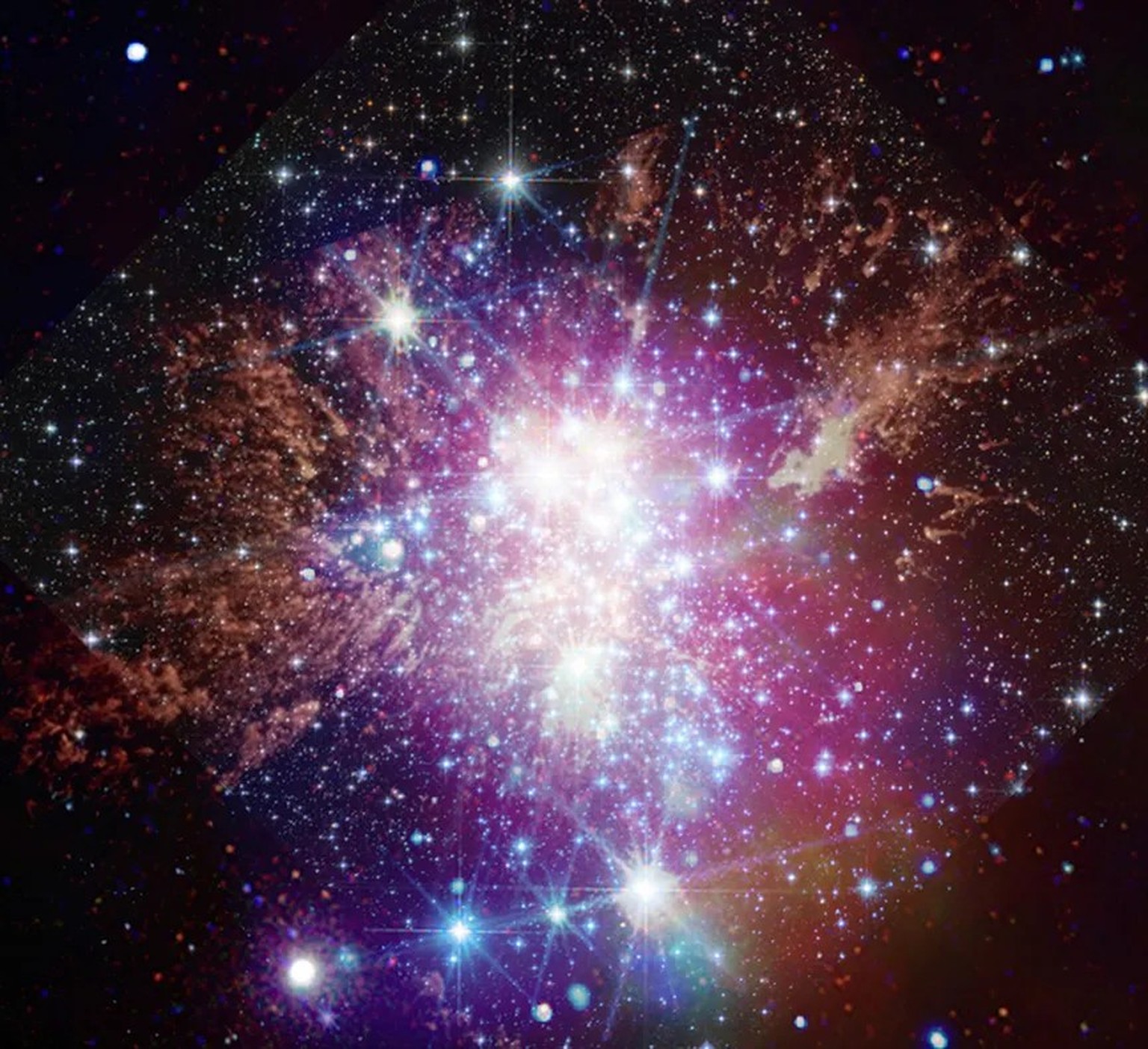 An Eye-catching Star Cluster
Westerlund 1, the biggest and closest “super” star cluster to Earth, dazzles in this image released on July 23, 2025. This view combines x-ray data from NASA’s Chandra X-r ...