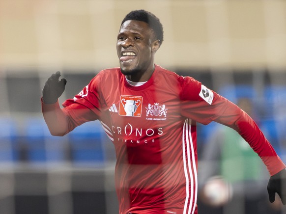 La joie de Keasse Bah après son but