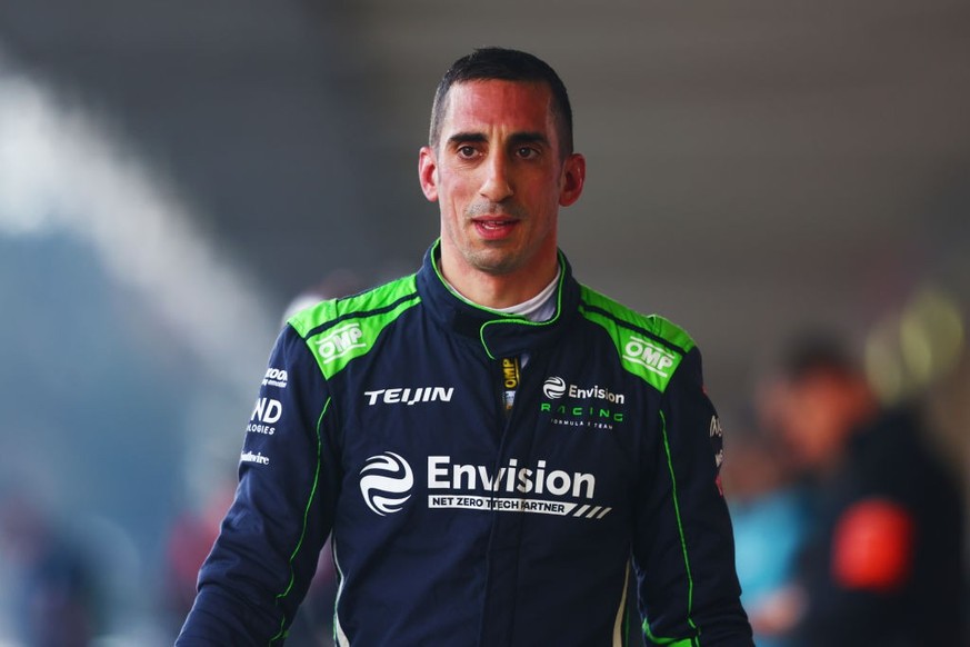 MEXICO CITY, MEXICO - JANUARY 11: Sebastien Buemi of Switzerland and Envision Racing looks on during practice ahead of the Mexico City E-Prix, Round 2 of the 2025 FIA Formula E World Championship at A ...