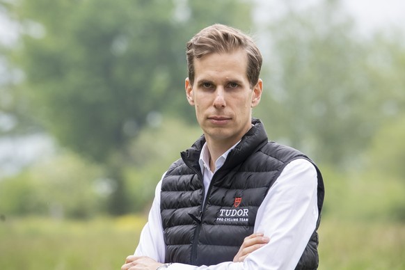 Der CEO des Tudor Pro Cycling Team, Raphael Meyer posiert anlaesslich einer Regionalen Medienkonferenz zur 2. Etappe der Tour de Suisse 2023 von Beromuenster nach Nottwil im Paraplegikerzentrum in Not ...