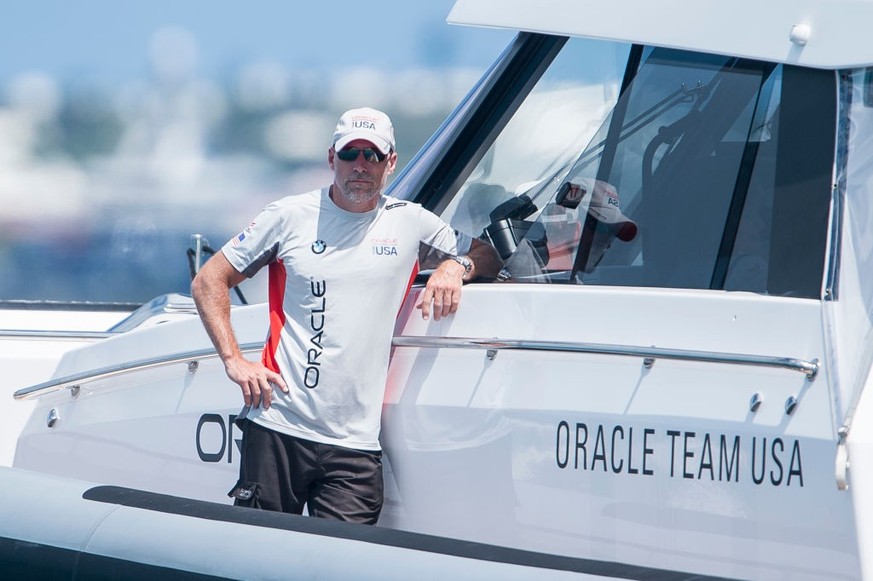 HAMILTON, BERMUDA - JUNE 17: Oracle Corporation CEO Larry Ellison looks on after Oracle Team USA skippered by James Spithill lost race 1 of the America&#039;s Cup Finals on June 17, 2017 in Hamilton,  ...
