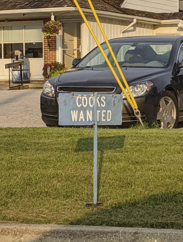 Schlecht platziertes Schild