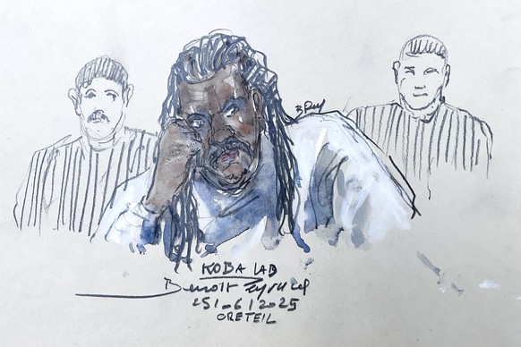 Le rappeur Koba LaD lors de son audience à Créteil.
