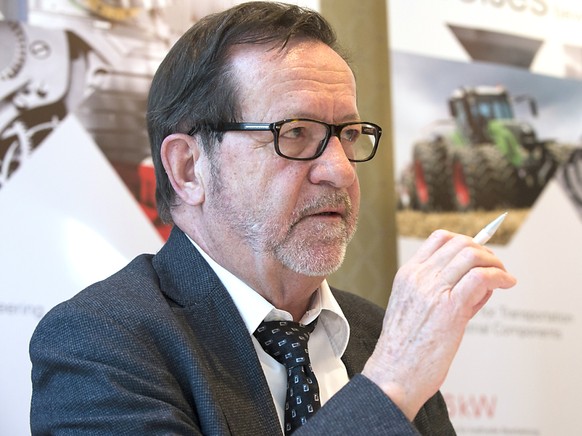 Walter Fust, ici � une conf�rence de presse de Starrag � Zurich en 2015, d�tenait la majorit� du groupe fusionn� depuis avec Tornos (archives).