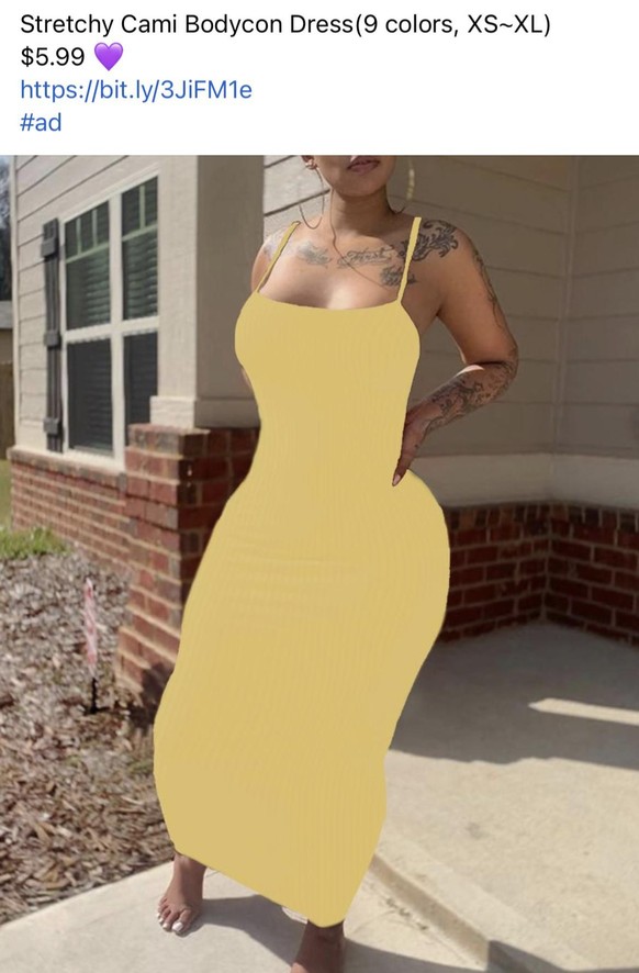 Faildienstag: Photoshopfail mit gelbem Kleid