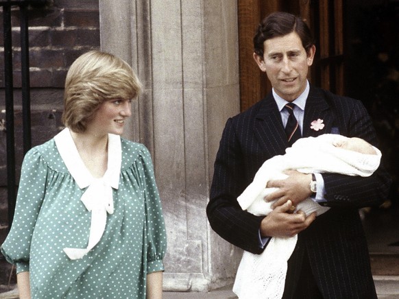 FILE - In this June 22, 1982 file photo, Britain&#039;s Prince Charles, Prince of Wales, and wife Princess Diana take home their newborn son Prince William, as they leave St. Mary&#039;s Hospital in L ...