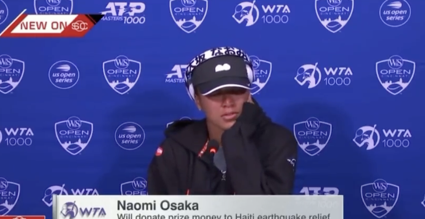 Naomi Osaka conférence de presse Cincinnati
