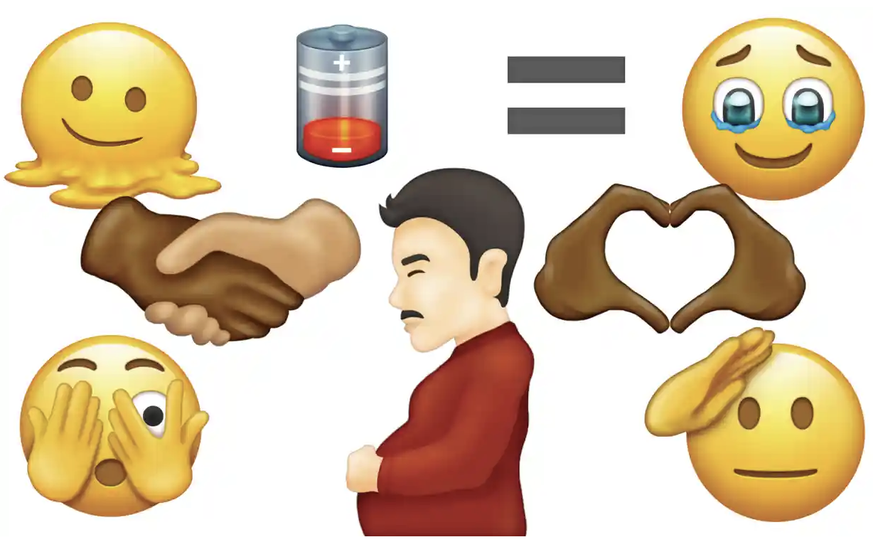 emoji homme enceint enceinte carnations iphone apple réchauffement climatique serrer les mains