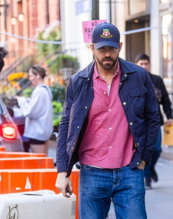 NEW YORK, NEW YORK - OCTOBER 26: Ryan Reynolds is seen in the West Village on October 26, 2023 in New York City. (Photo by Gotham/GC Images)