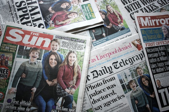 Les journaux ont embrayé sur «la princesse Kate a triché avec sa photo, sur quels autres sujets nous mentent-ils?».
