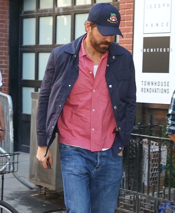 NEW YORK, NY - OCTOBER 26: Ryan Reynolds and Shawn Levy are seen on October 26, 2023 in New York City. (Photo by Jose Perez/Bauer-Griffin/GC Images)