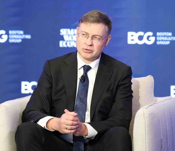 Valdis Dombrovskis, commissaire européen à l'économie.