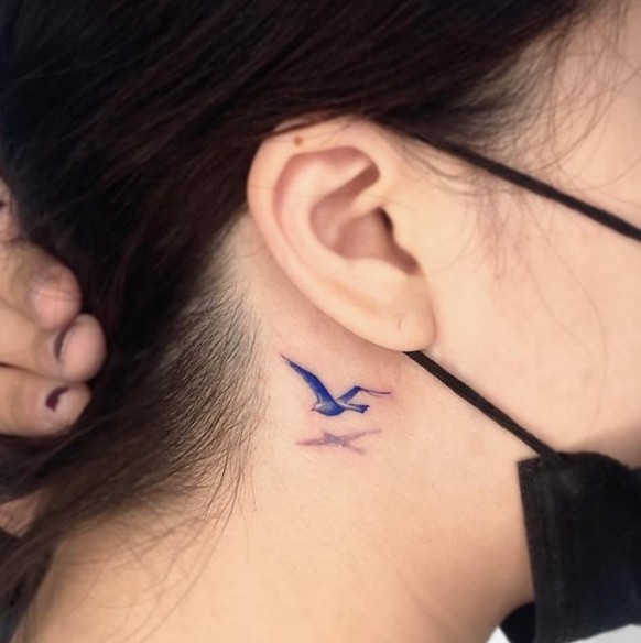 3D Tattoos realistisch Vogel