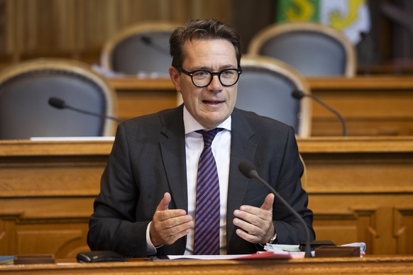 Benedikt Wuerth, Mitte-SG, spricht waehrend der Debatte im Staenderat, in der Herbstsession der Eidgenoessischen Raete, am Mittwoch, 20. September 2023, in Bern. (KEYSTONE/Peter Klaunzer)