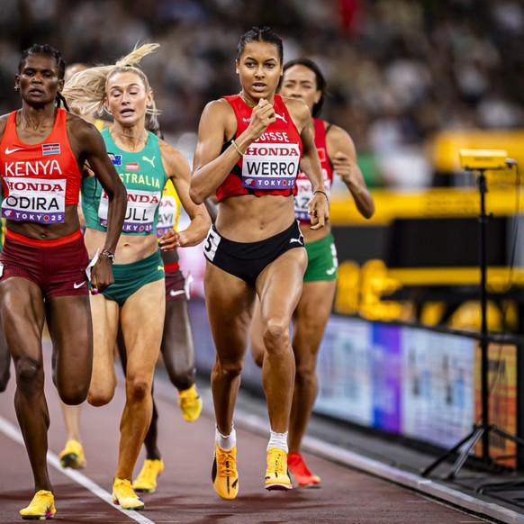 Audrey Werro (au premier plan, à droite) a bien négocié sa demi-finale à Tokyo.