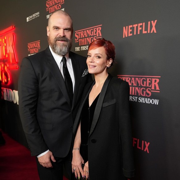 David Harbour avec sa femme, Lily Allen.