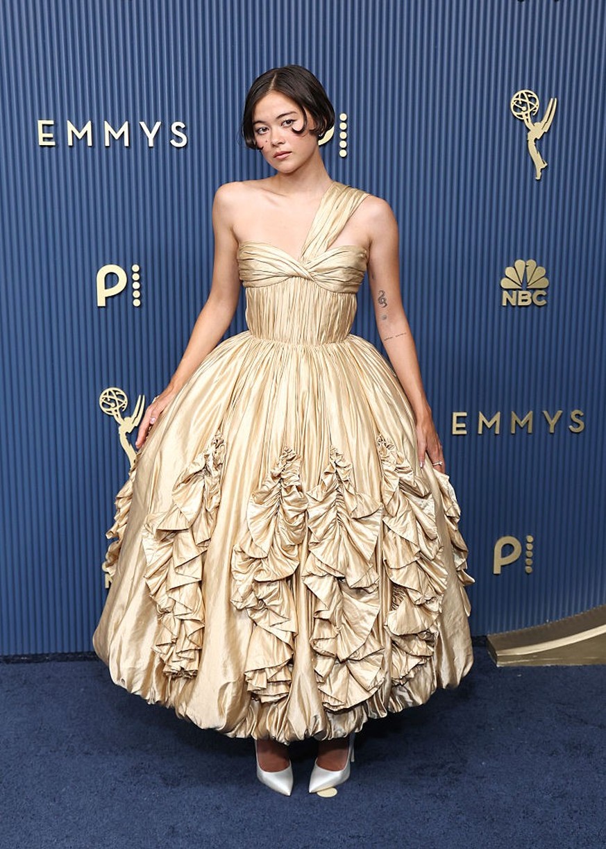 78th PRIMETIME EMMY AWARDS -- Pictured: Lukita Maxwell arrives to the 78th Primetime Emmy Awards held at the Peacock Theater on September 14, 2026. -- (Photo by: Jesse Grant/NBC via Getty Images)