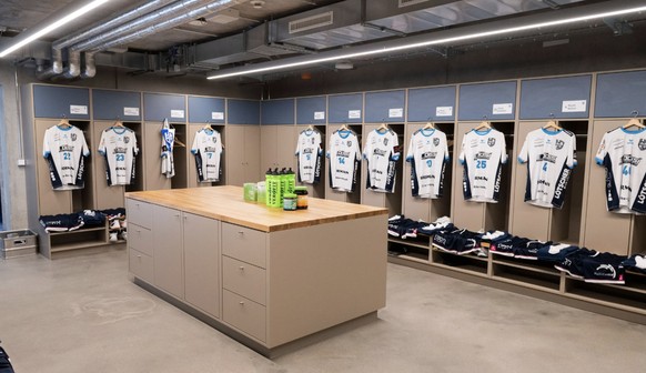 Le vestiaire du HC Kriens-Lucerne.
