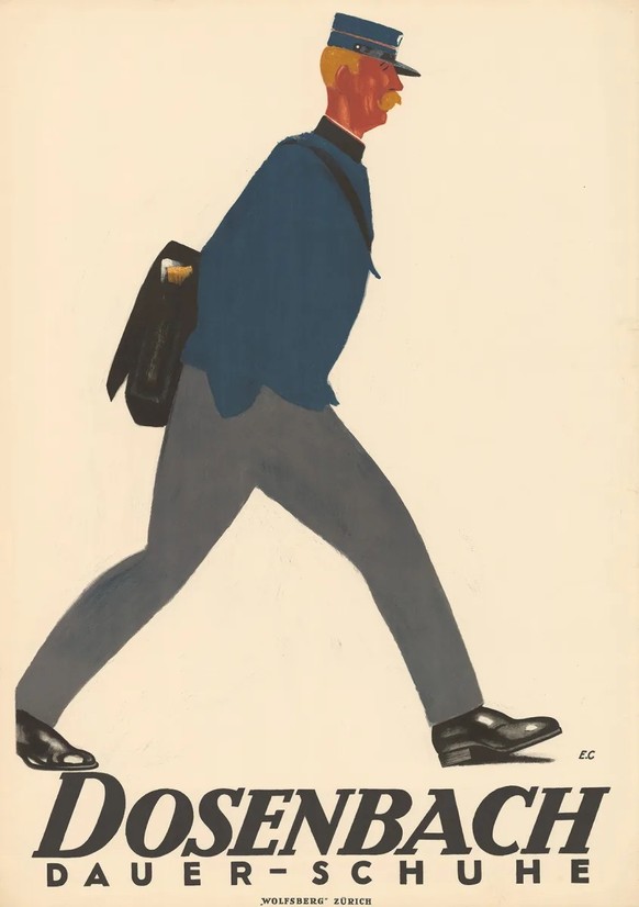 Publicité Dosenbach réalisée par Emil Cardinaux, 1927.
https://commons.wikimedia.org/wiki/File:CH-000957-X-17172_Cardinaux.tif?uselang=de