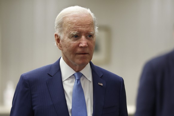 epa10636219 US President Joe Biden arrives for a bilateral meeting with Japan&#039;s Prime Minister ahead of the G7 Hiroshima Summit in Hiroshima, Japan, 18 May 2023. The G7 Hiroshima Summit will be h ...