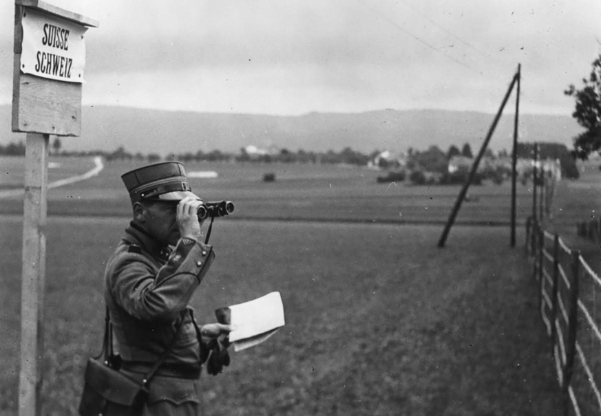 La frontière suisse en 1943.