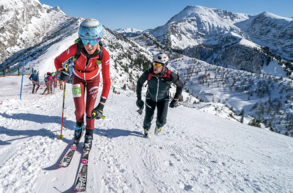 Avec l'équipe suisse de ski-alpinisme.