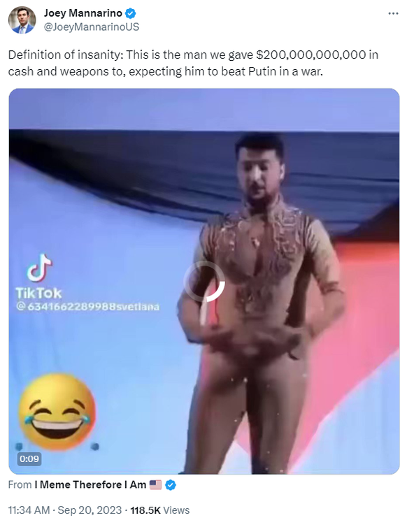 La vidéo est un deepfake dans lequel le visage du président a été édité sur le corps d'un danseur.
