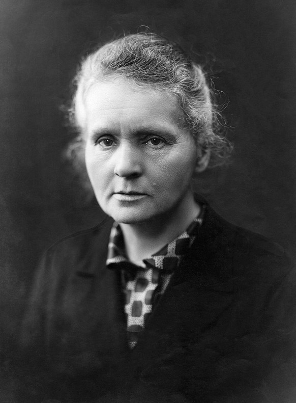 Marie Curie, de bonne humeur.