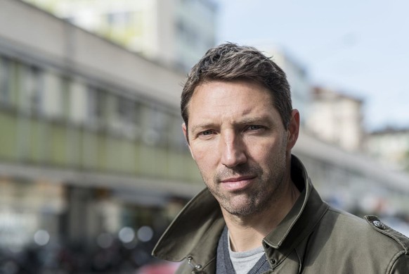 Pierre Morath, Swiss documentary film maker, at the location of his film &quot;Chronicle of a forgotten death&quot;, in the Quartier Acacias in Geneva, Switzerland, May 15, 2014. (KEYSTONE/Christian B ...