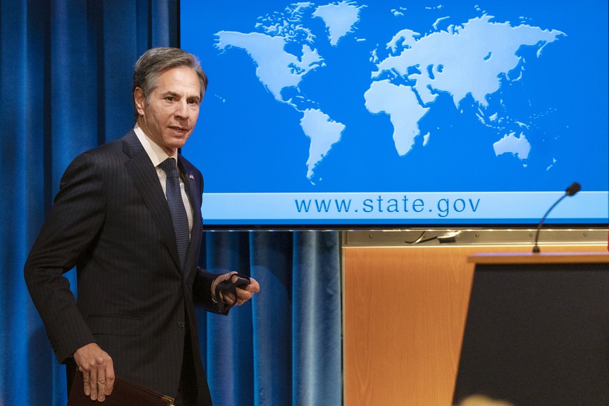 Secretary of State Antony Blinken walks out to speak during a news conference at the State Department in Washington, Friday, Feb. 26, 2021. (AP Photo/Manuel Balce Ceneta, Pool)
Antony Blinken