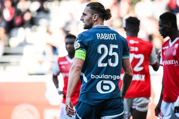 Adrien RABIOT of Marseille during the French championship Ligue 1 football match between Stade de Reims and Olympique de Marseille on 29 March 2025 at Auguste Delaune stadium in Reims, France - Photo  ...