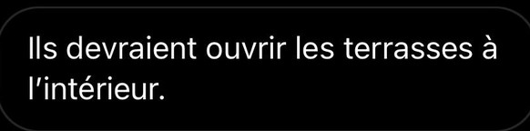 (Cette personne avait faim, soif, mais froid.)