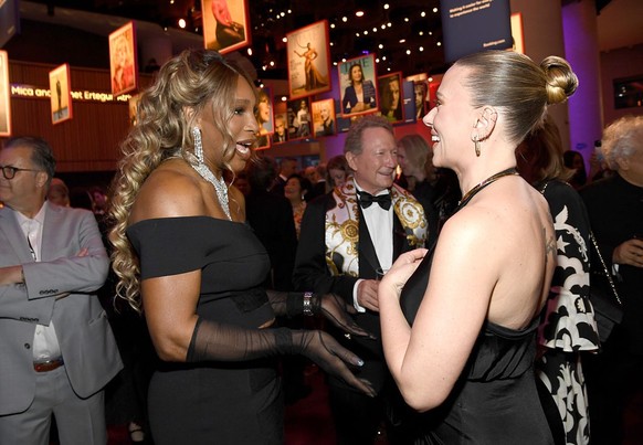 NEW YORK, NEW YORK - APRIL 24: (L-R) Serena Williams and Scarlett Johansson attend the 2025 TIME100 Gala at Jazz at Lincoln Center on April 24, 2025 in New York City. (Photo by L. Busacca/Getty Images ...