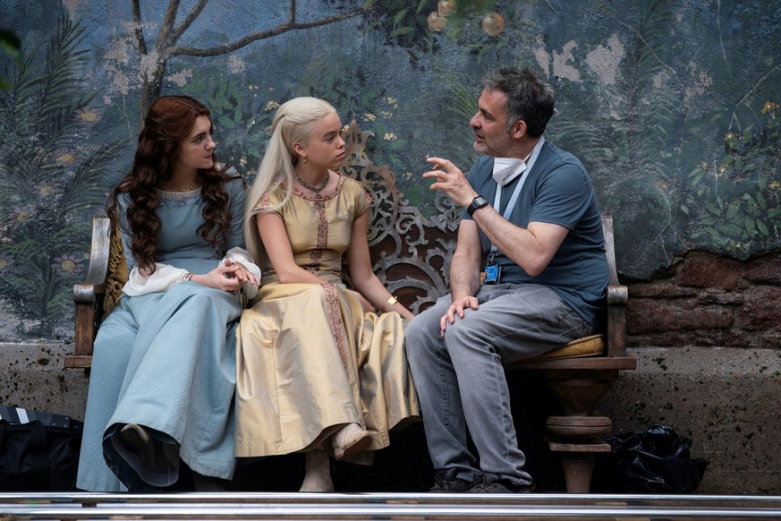 House of the Dragon HBO HOTD Emily Carey as Young Alicent Hightower and Milly Alcock as young Princess Rhaenyra Targaryan