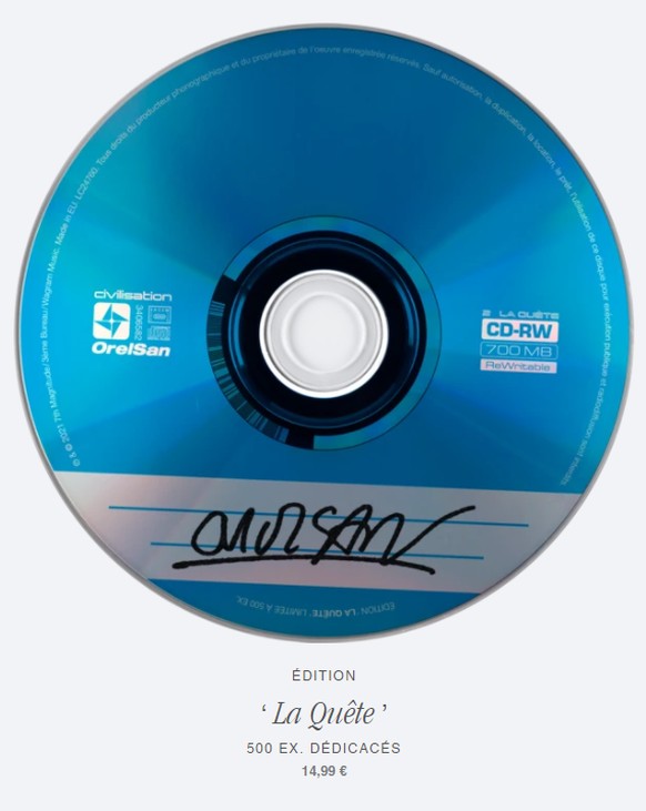 Pour son album Civlisation, Orelsan sort 15 disques différents la quête