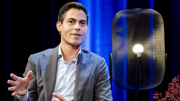 epa12453051 D66 party leader Rob Jetten speaks during an interview at the University of Twente in Ensschede, The Netherlands, 14 October 2025. In the &#039;From Tower to Tower&#039; election series, n ...
