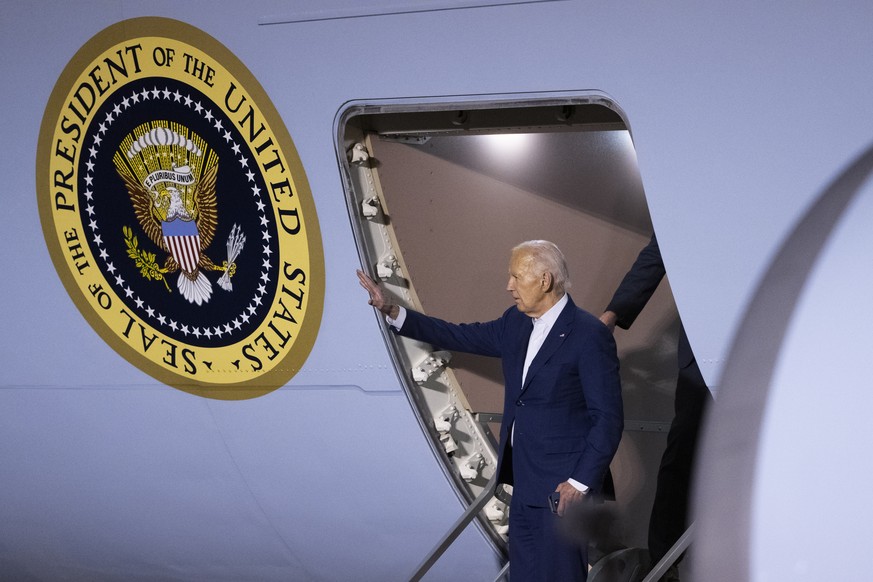 President Joe Biden arrives at Dover Air Force Base, in Dover, Del., Friday, July 12, 2024, from a campaign trip in Detroit. (AP Photo/Manuel Balce Ceneta)
Joe Biden