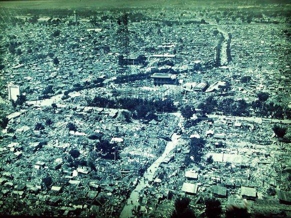 La zone de l'épicentre, dans la ville de Tangshan.