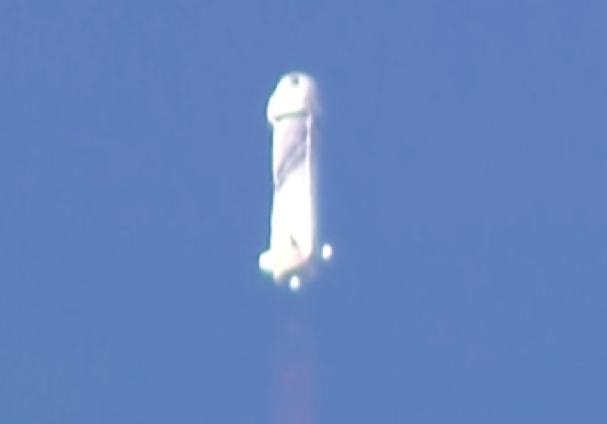 Voici la fusée New Shepard, dans laquelle Jeff Bezos a voyagé dans l'espace ce mardi, et qui a mis tout Twitter en PLS.